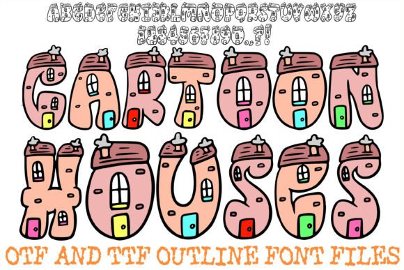 Cartoon Houses Typeface for Whimsical Web Design