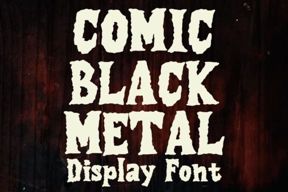 Comic Black Metal Font for Horror Crafts