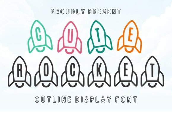Cute Rocket Font for Playful Web Design