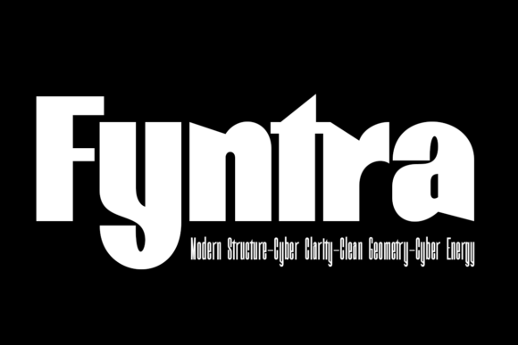 Fyntra: A Bold Cyber Geometric Display Font for Modern Makers
