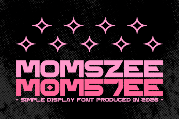 Momszee: A Bold Display Font for Modern Makers