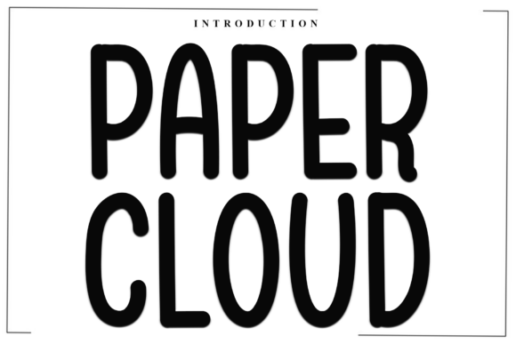 Paper Cloud Typeface for Festive Editorial Design
