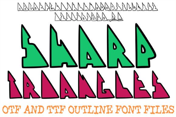 Sharp Triangles Font for Bold Craft Designs