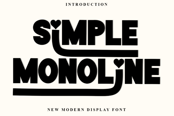 Simple Monoline Typeface for Festive Branding