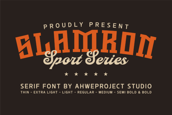 Slamron Typeface: Bold Serif for Editorial Design