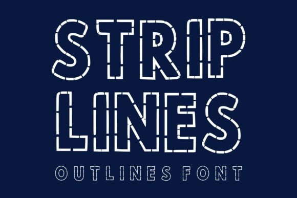Strip Lines Font for Modern Craft Branding